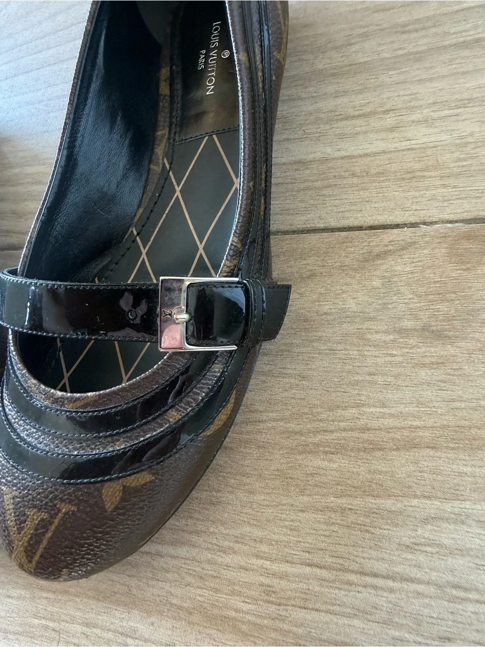 Louis Vuitton Brown Monogram Mary Jane Ballerina Flats Quiet Luxury Parisian
